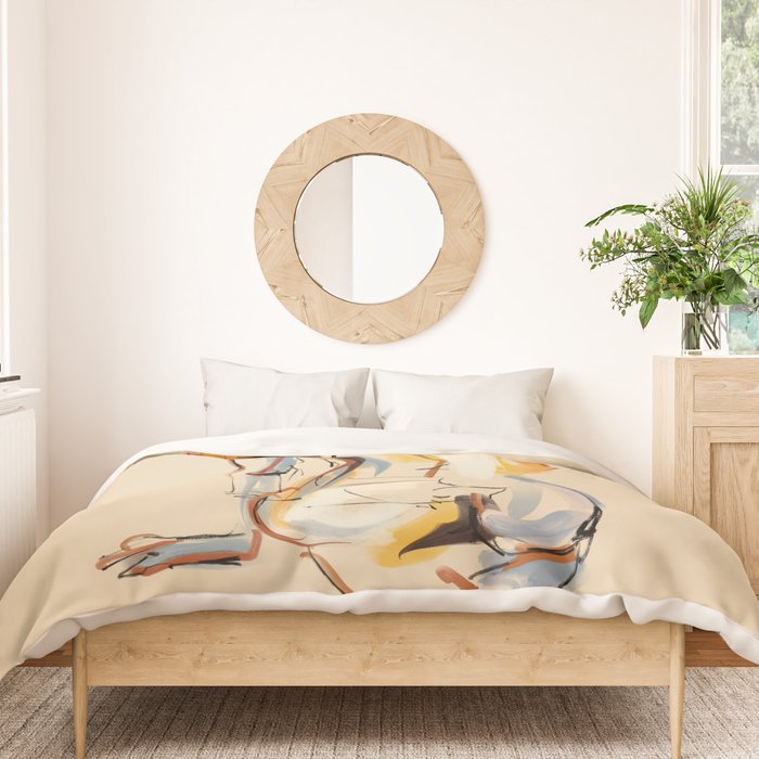 Female Figure Line Art 8 Duvet Cover Gallery Image 3
