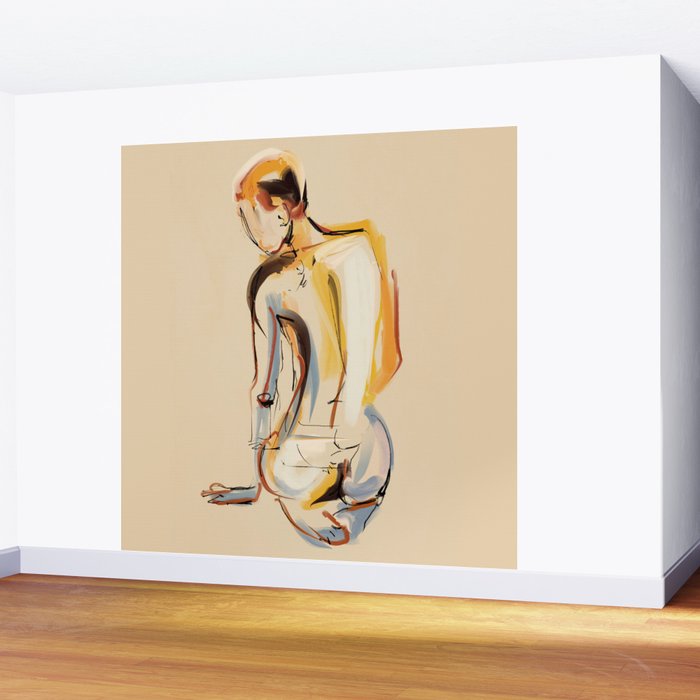 Female Figure Line Art 8 Wall Mural Gallery Image 2
