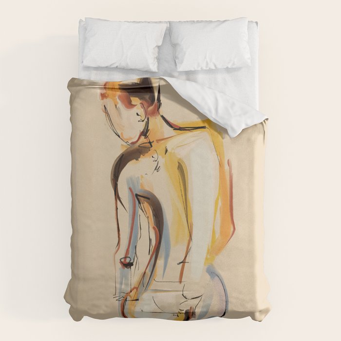 Female Figure Line Art 8 Duvet Cover Gallery Image 6