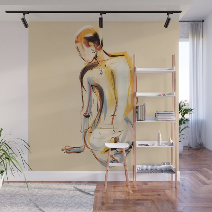 Female Figure Line Art 8 Wall Mural Gallery Image 1