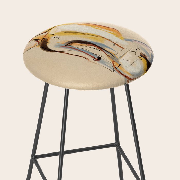 Female Figure Line Art 8 Stool Gallery Image 2