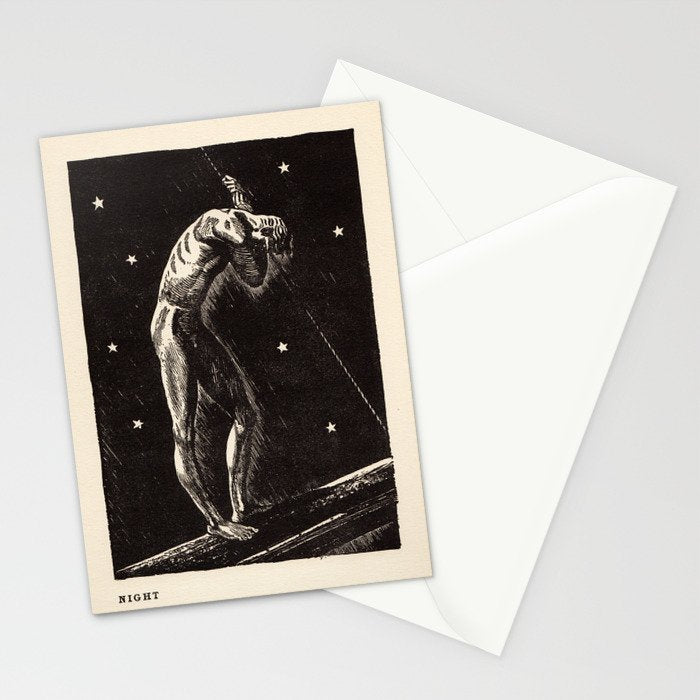 "Night" by Rockwell Kent (1919) Stationery Card Gallery Image 2