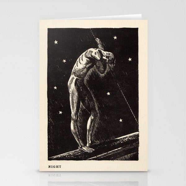 "Night" by Rockwell Kent (1919) Stationery Card Gallery Image 2