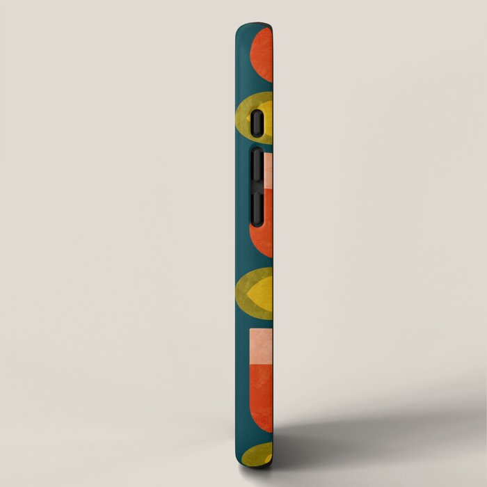 retro tulips teal iPhone Case Gallery Image 2