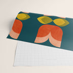 retro tulips teal Wrapping Paper Gallery Image 2