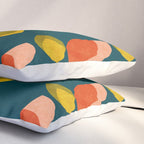 retro tulips teal Pillow Sham Gallery Image 3