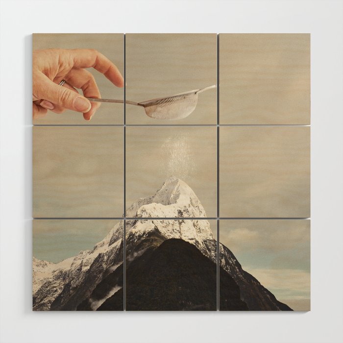 Sifted Summit - MP II Snow Sugar on Mountain Peak Wood Wall Art Gallery Image 1