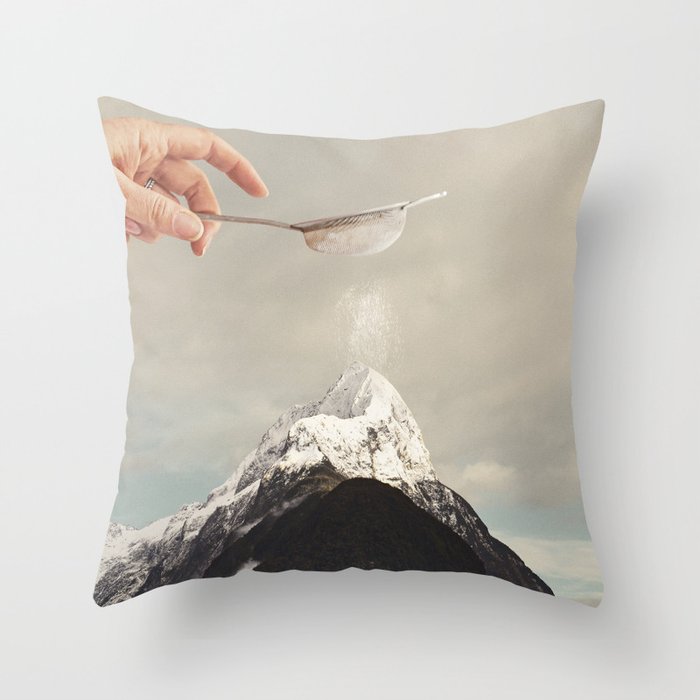 Sifted Summit - MP II Snow Sugar on Mountain Peak Throw Pillow Gallery Image 6