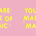 YOU ARE MADE OF MAGIC - typography Coffee Mug Gallery Image 2