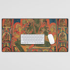 Hindu Krishna Tapestry Desk Mat Gallery Image 1