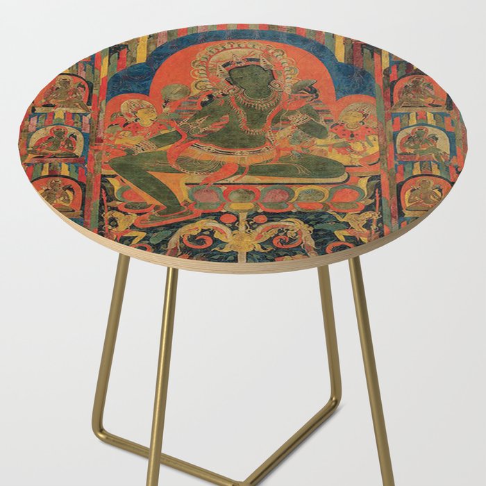 Hindu Krishna Tapestry Side Table Gallery Image 2