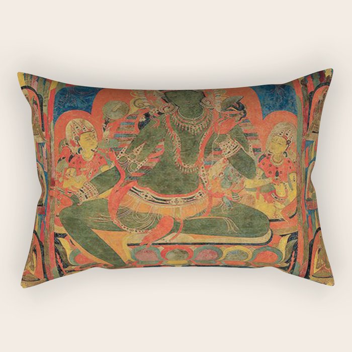 Hindu Krishna Tapestry Rectangular Pillow Gallery Image 1