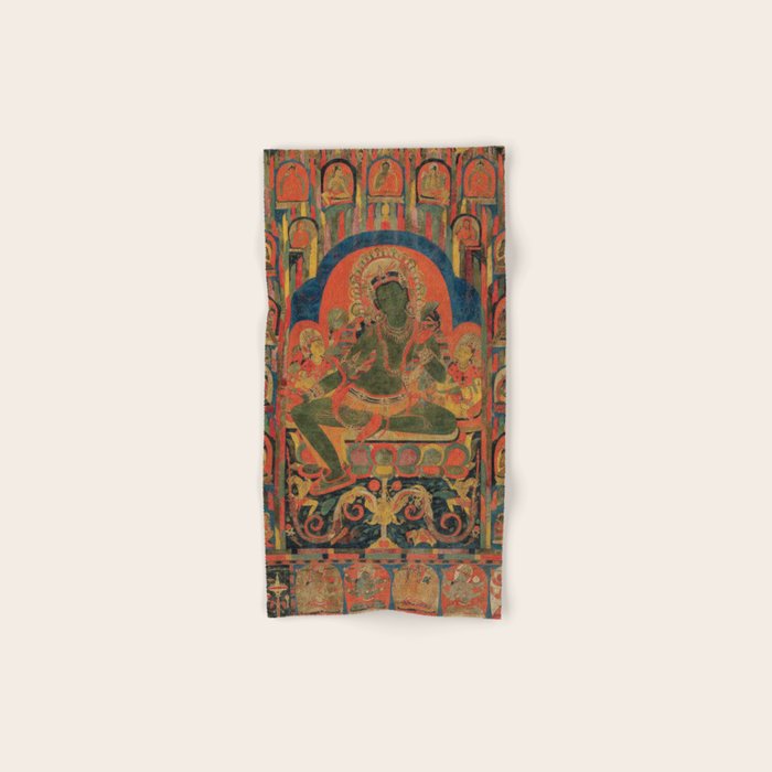 Hindu Krishna Tapestry Bath Towel Gallery Image 1