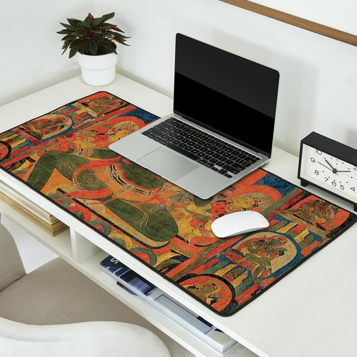 Hindu Krishna Tapestry Desk Mat Gallery Image 2