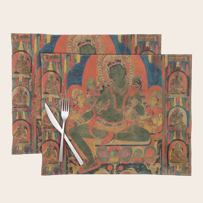 Hindu Krishna Tapestry Placemat Gallery Image 1