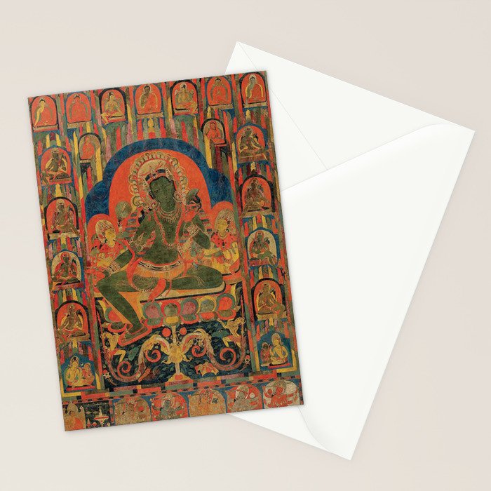 Hindu Krishna Tapestry Stationery Card Gallery Image 2