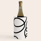 Mid Century Modern Print Black And White Abstract Wall Art Brush Strokes Lines Shapes Abstract Decor Wine Chiller Gallery Image 1
