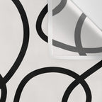 Mid Century Modern Print Black And White Abstract Wall Art Brush Strokes Lines Shapes Abstract Decor Wall Tapestry Gallery Image 3