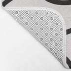 Mid Century Modern Print Black And White Abstract Wall Art Brush Strokes Lines Shapes Abstract Decor Bath Mat Gallery Image 2