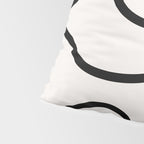 Mid Century Modern Print Black And White Abstract Wall Art Brush Strokes Lines Shapes Abstract Decor Pillow Sham Gallery Image 4