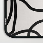 Mid Century Modern Print Black And White Abstract Wall Art Brush Strokes Lines Shapes Abstract Decor Laptop Sleeve Gallery Image 3