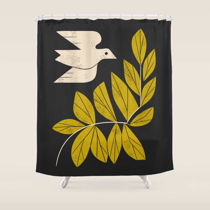 Dove and Branch Shower Curtain Gallery Image 1