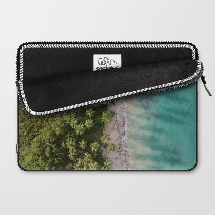 Las Terrenas from above | Beach travel photography Dominican Republic | Drone shot Laptop Sleeve Gallery Image 2
