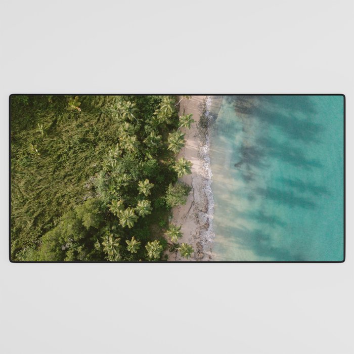 Las Terrenas from above | Beach travel photography Dominican Republic | Drone shot Desk Mat Gallery Image 3