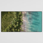 Las Terrenas from above | Beach travel photography Dominican Republic | Drone shot Desk Mat Gallery Image 3