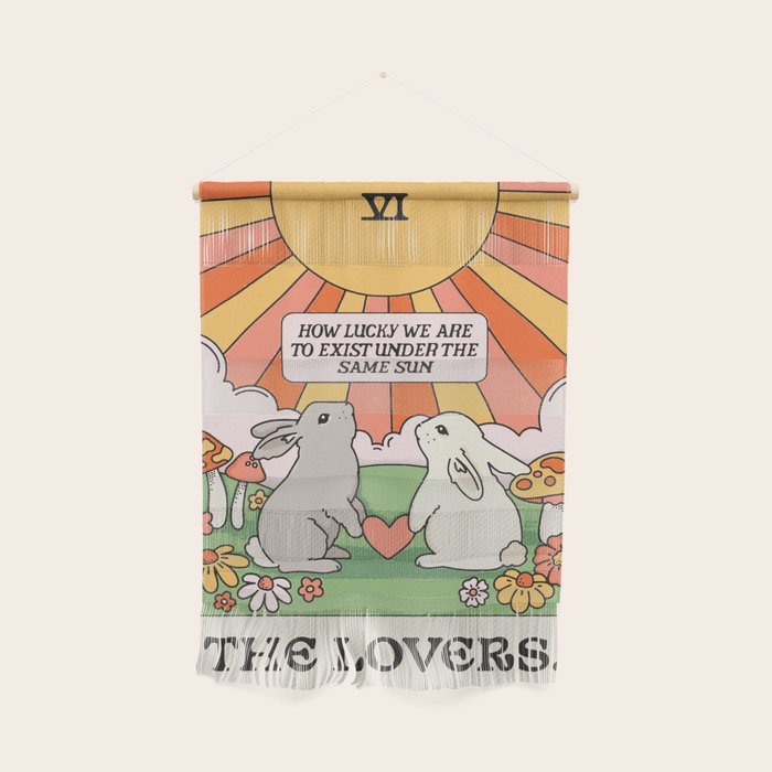 The Lovers Bunny Tarot Card Wall Hanging Gallery Image 1