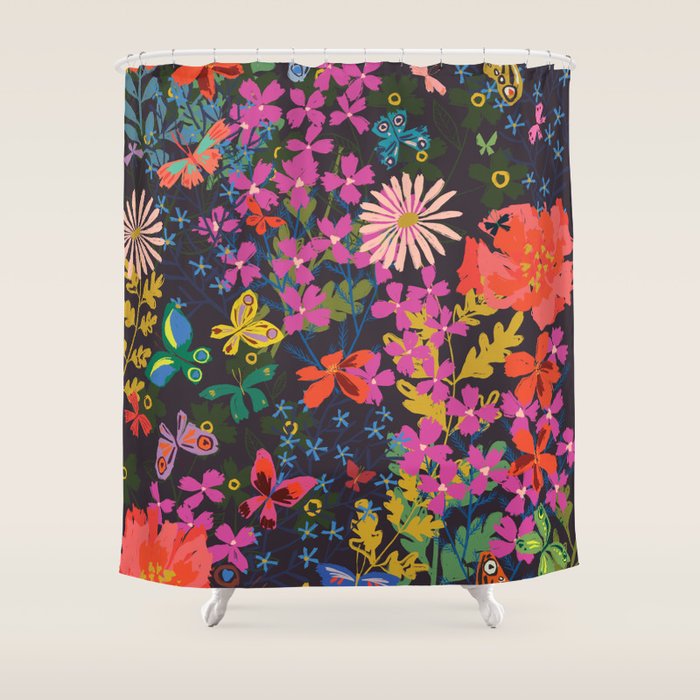 Midnight Garden Shower Curtain Gallery Image 1