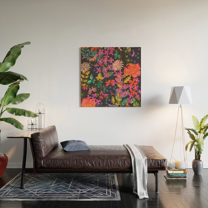 Midnight Garden Wood Wall Art Gallery Image 2