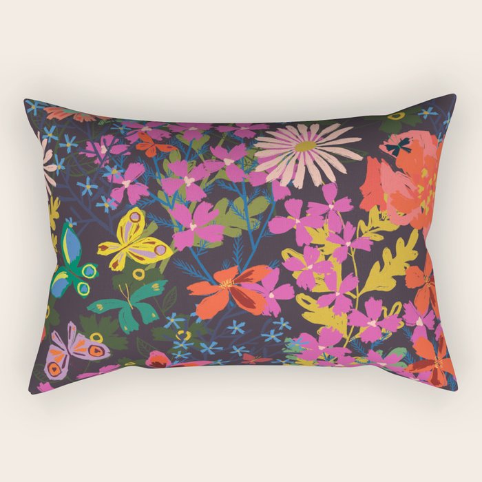 Midnight Garden Rectangular Pillow Gallery Image 2
