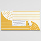 Two Tone Line Curvature LXXXIII Desk Mat Gallery Image 1