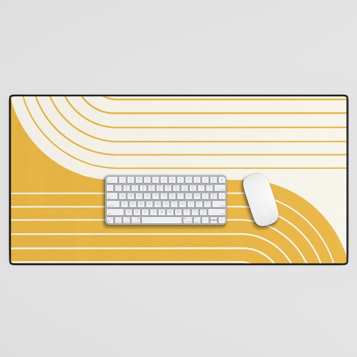 Two Tone Line Curvature LXXXIII Desk Mat Gallery Image 1
