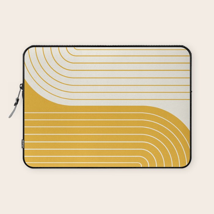 Two Tone Line Curvature LXXXIII Laptop Sleeve Gallery Image 1
