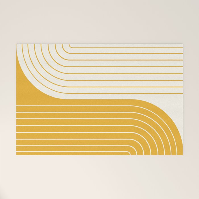 Two Tone Line Curvature LXXXIII Welcome Mat Gallery Image 1