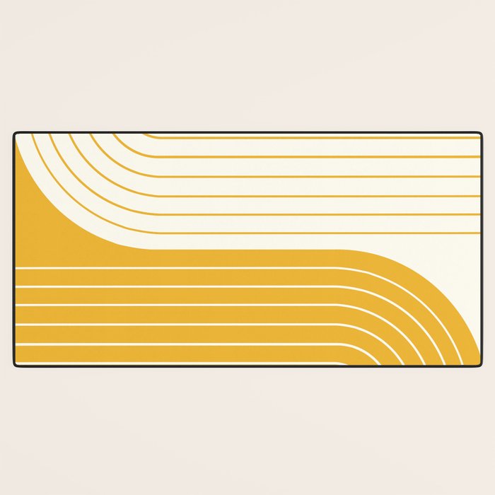 Two Tone Line Curvature LXXXIII Desk Mat Gallery Image 3
