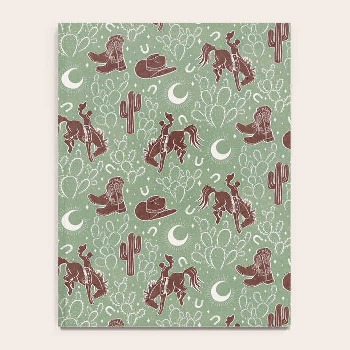 Cowboys and Cacti - sage Notebook Gallery Image 4