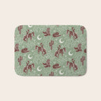 Cowboys and Cacti - sage Bath Mat Gallery Image 1