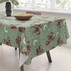 Cowboys and Cacti - sage Tablecloth Gallery Image 3
