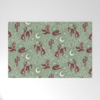 Cowboys and Cacti - sage Welcome Mat Gallery Image 1