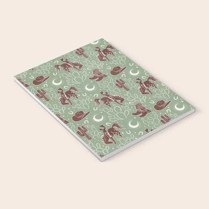 Cowboys and Cacti - sage Notebook Gallery Image 3