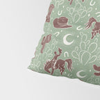 Cowboys and Cacti - sage Pillow Sham Gallery Image 4