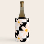 Black and White Checkered Daisy pattern  Wine Chiller Gallery Image 3