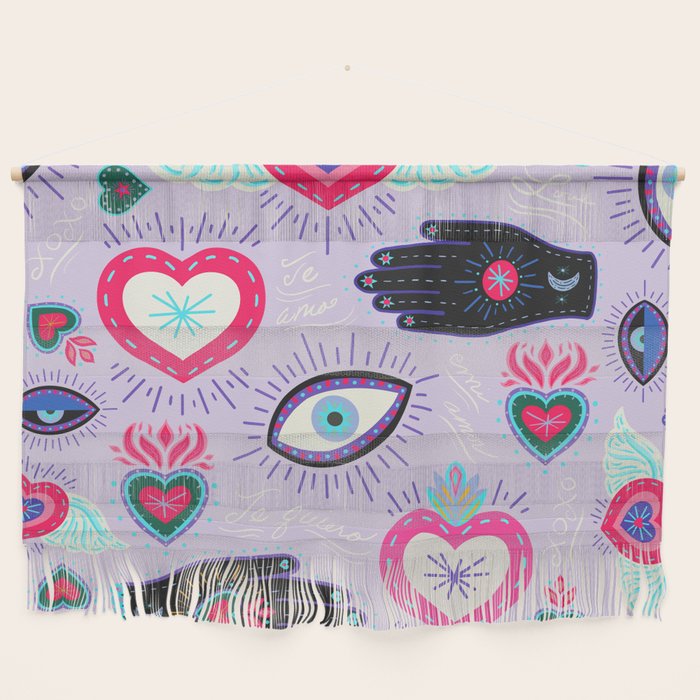 Milagro love heart - Lavender Wall Hanging Gallery Image 1
