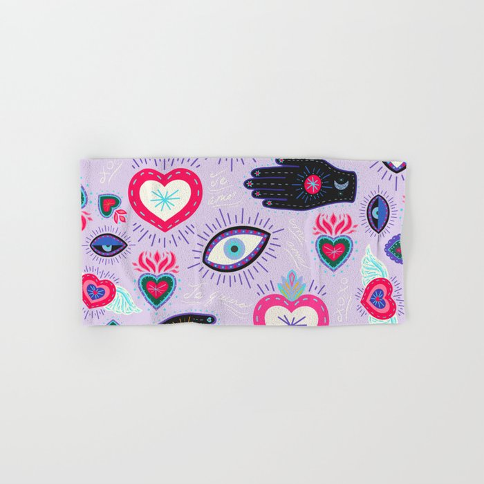 Milagro love heart - Lavender Bath Towel Gallery Image 1