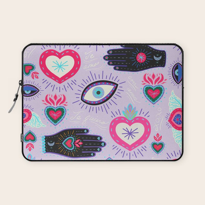 Milagro love heart - Lavender Laptop Sleeve Gallery Image 1