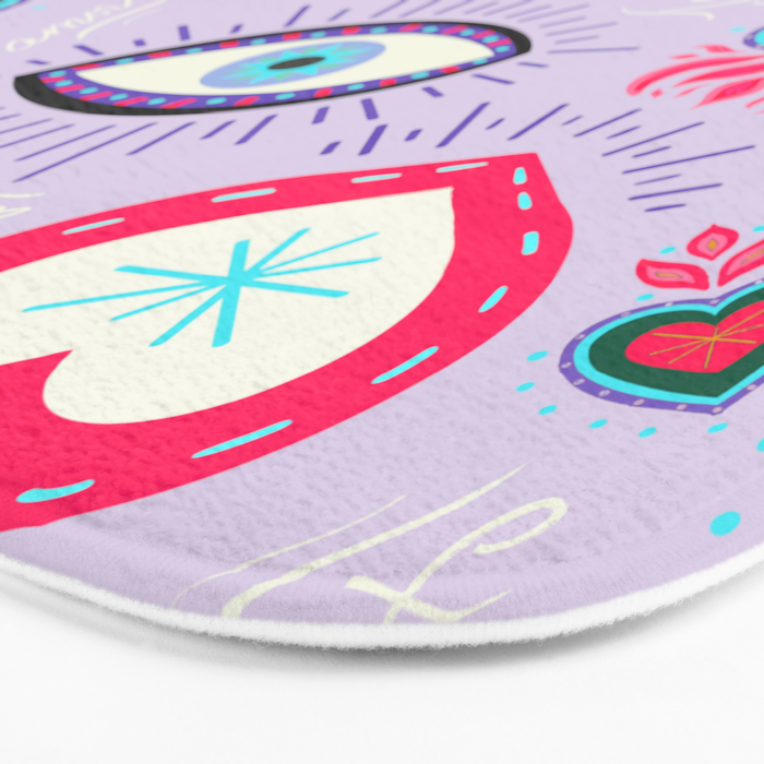 Milagro love heart - Lavender Bath Mat Gallery Image 3