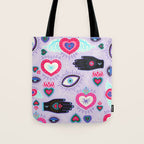 Milagro love heart - Lavender Tote Bag Gallery Image 1